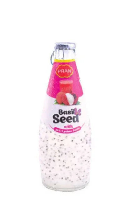 PRAN BASIL DRINK LYCHEE 290ML - Kashmir Watan Foodstores