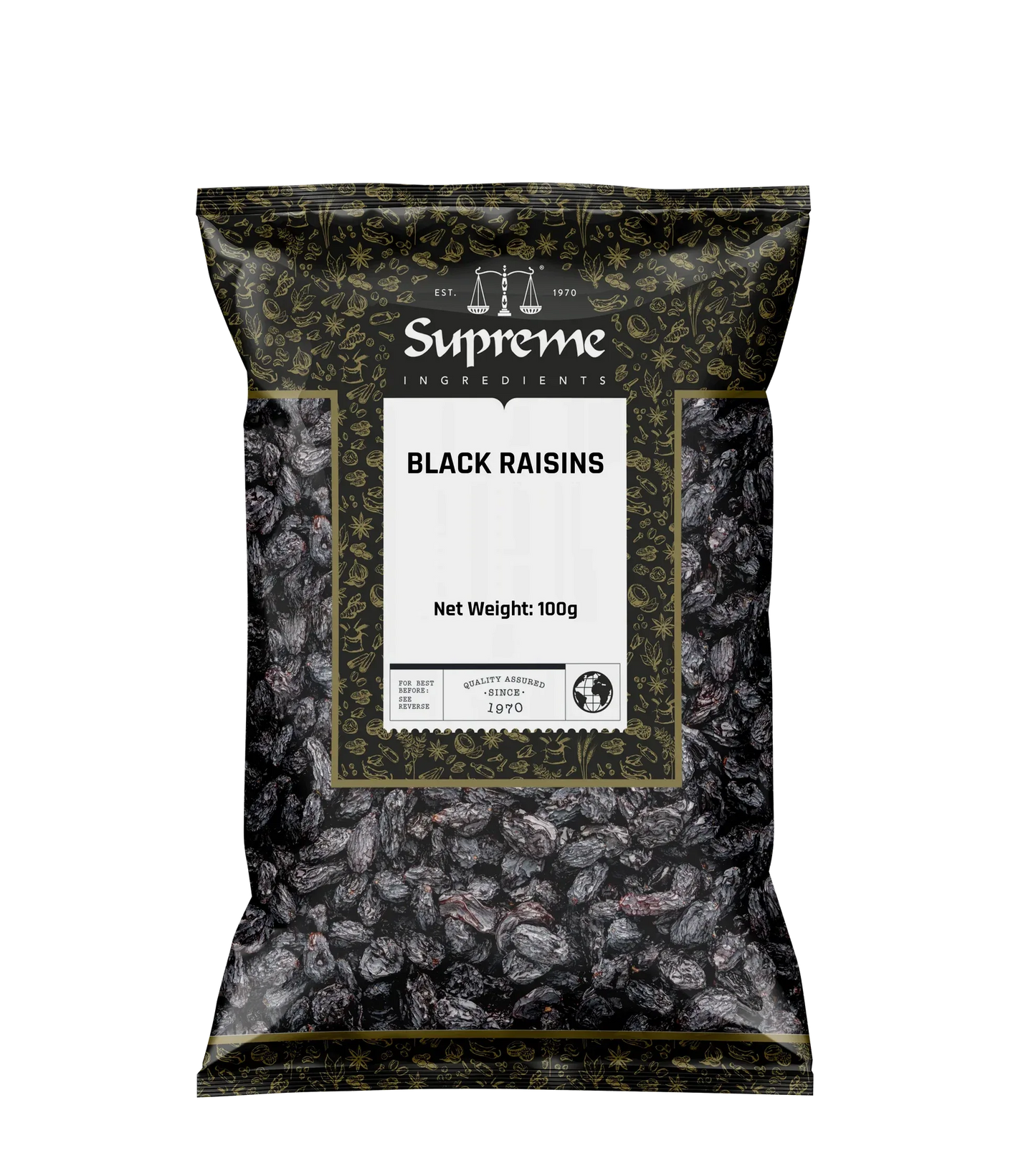 SQ BLACK RAISINS 100G - Kashmir Watan Foodstores