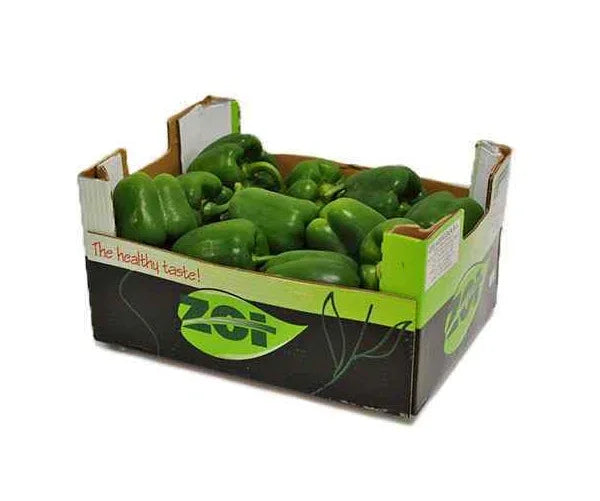 CAPSICUM GREEN BOX 5KG - Kashmir Watan Foodstores
