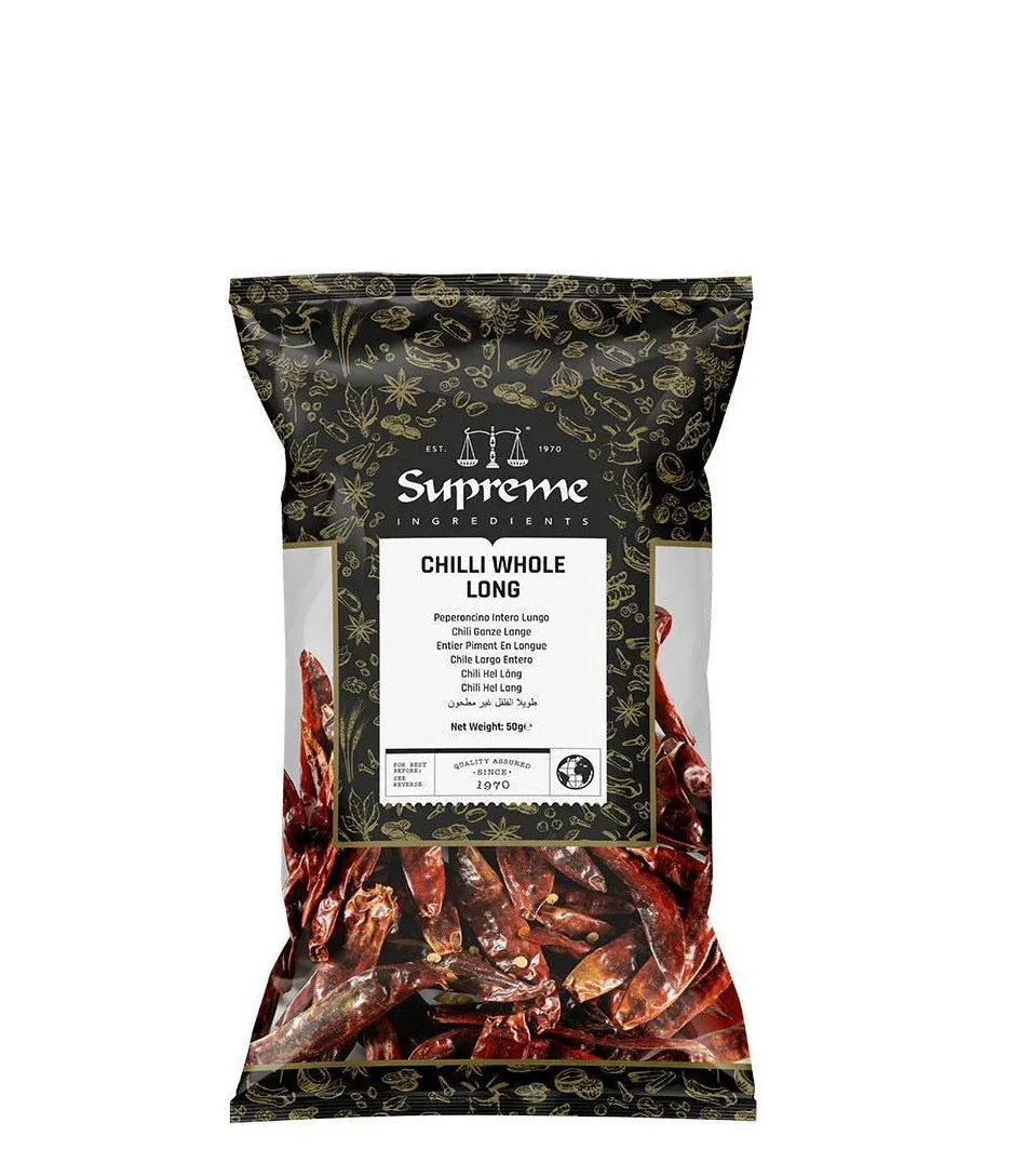 SQ CHILLI WHOLE LONG 50G - Kashmir Watan Foodstores