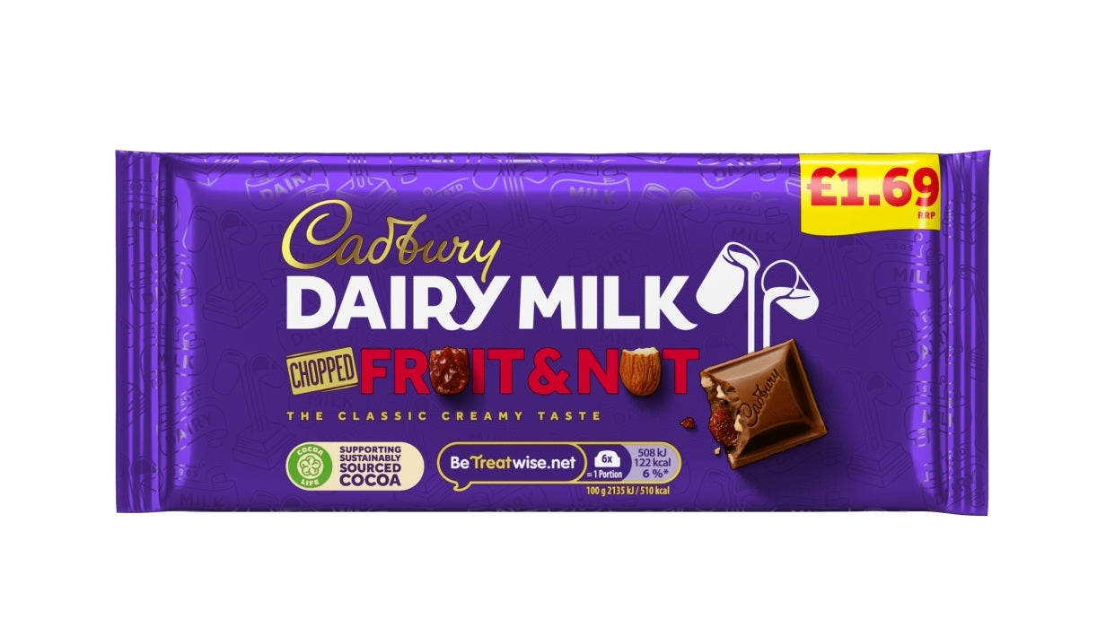 DAIRY MILK FRUIT & NUT 95G
