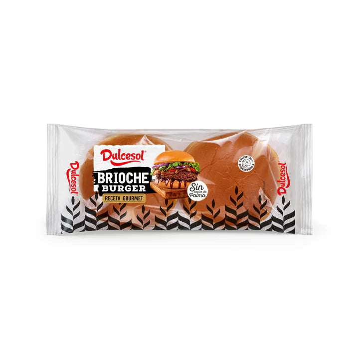 DULCESOL BRIOCHE BURGERS BUNS 300G 4PK
