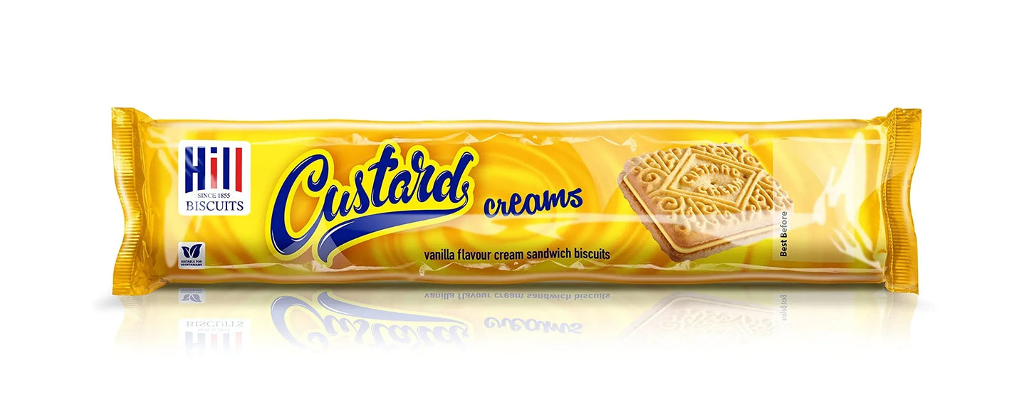 HILL BISCUITS CUSTARD CREAMS 150g - Kashmir Watan Foodstores