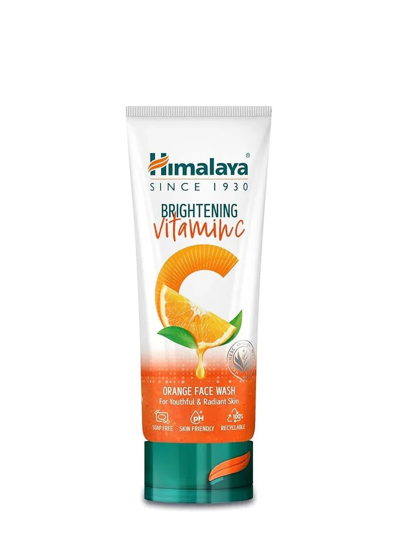 BRIGHTENING VITAMIN C ORANGE FACE WASH 100ML (HIMALAYA) - Kashmir Watan Foodstores