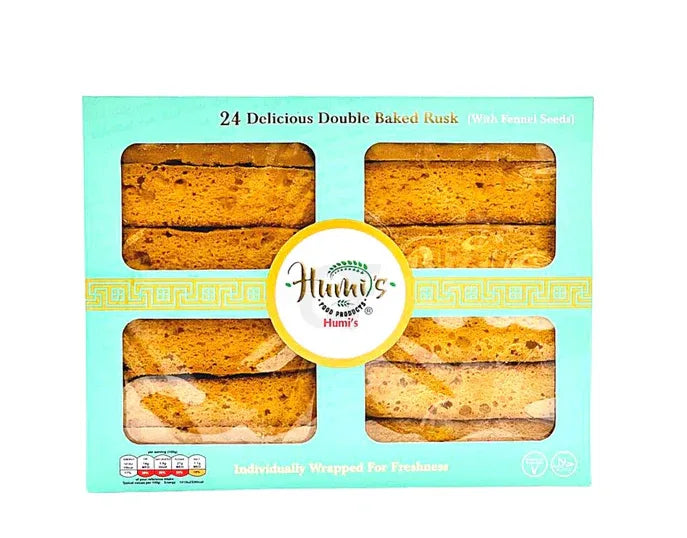 HUMI DOUBLE BAKE RUSK W/FENNEL 24PK 750G - Kashmir Watan Foodstores