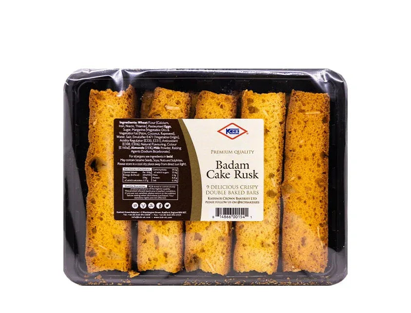 KCB BADAM CAKE RUSK 9PCS - Kashmir Watan Foodstores