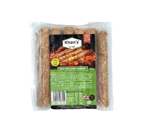 KHANS PIRI PIRI LAMB SEEKH KEBAB 625G - Kashmir Watan Foodstores