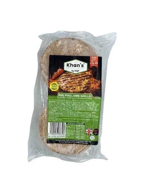 KHAN'S PIRI PIRI LAMB GRILLS 650G - Kashmir Watan Foodstores