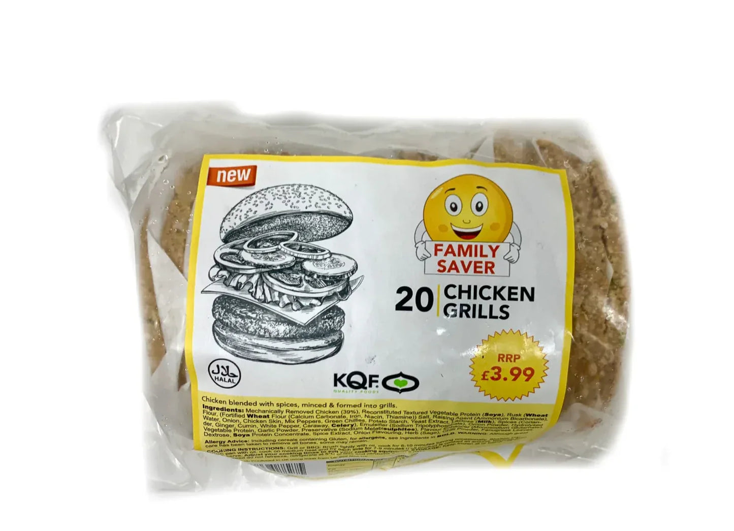 KQF FAMILY SAVE CHICKEN GRILL 20PK PM£5.99 - Kashmir Watan Foodstores