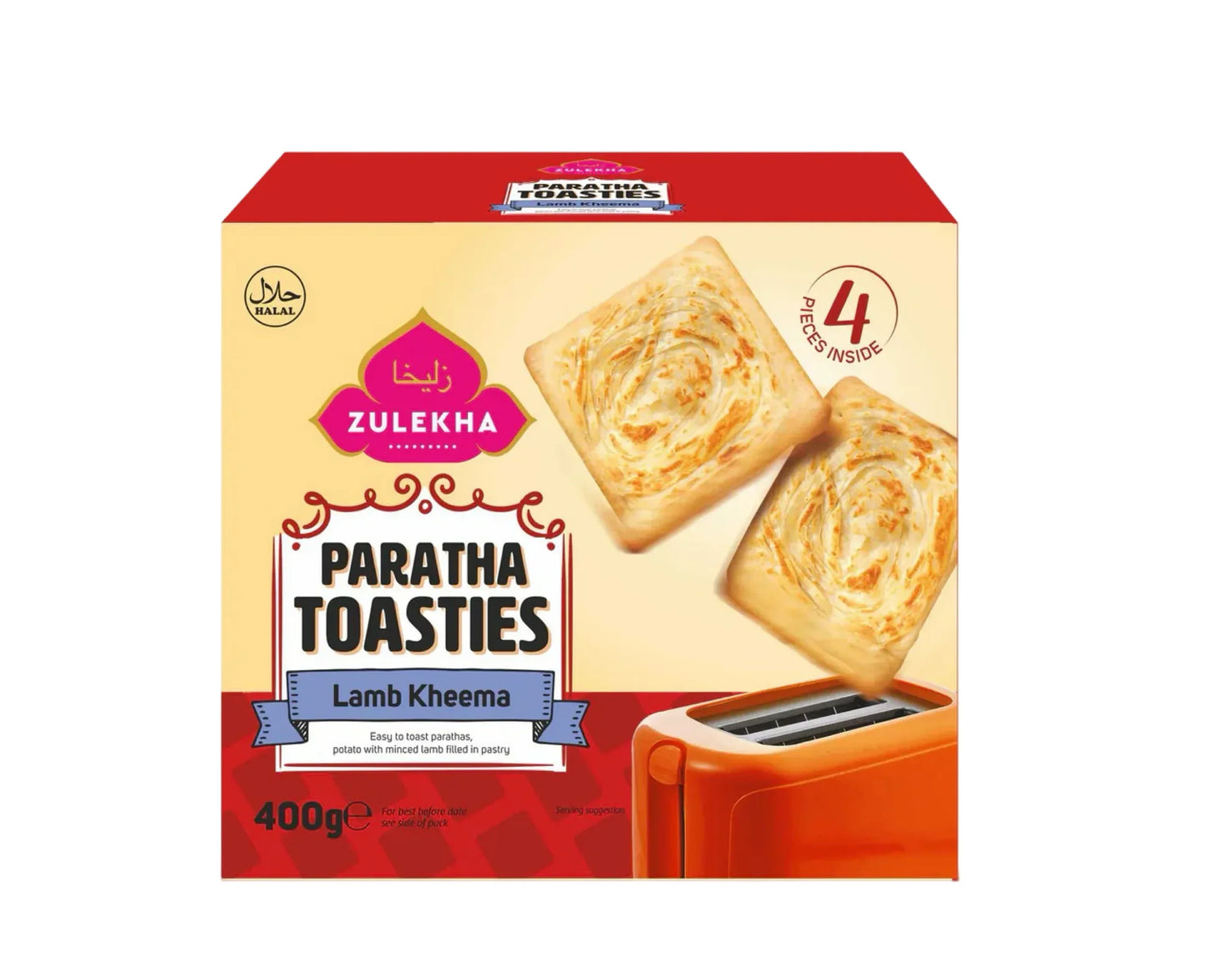 ZULEKHA LAMB KHEEMA PARATHA TOASTIES 400g - Kashmir Watan Foodstores