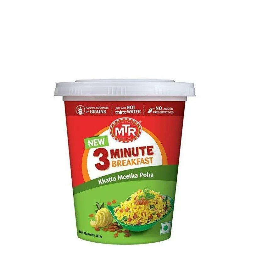 MTR 3 MINUTE BREAKFAST KHATTA MEETH POHA 80G - Kashmir Watan Foodstores