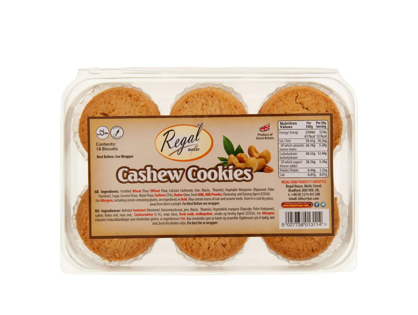 REGAL CASHEW COOKIES 18PC - Kashmir Watan Foodstores