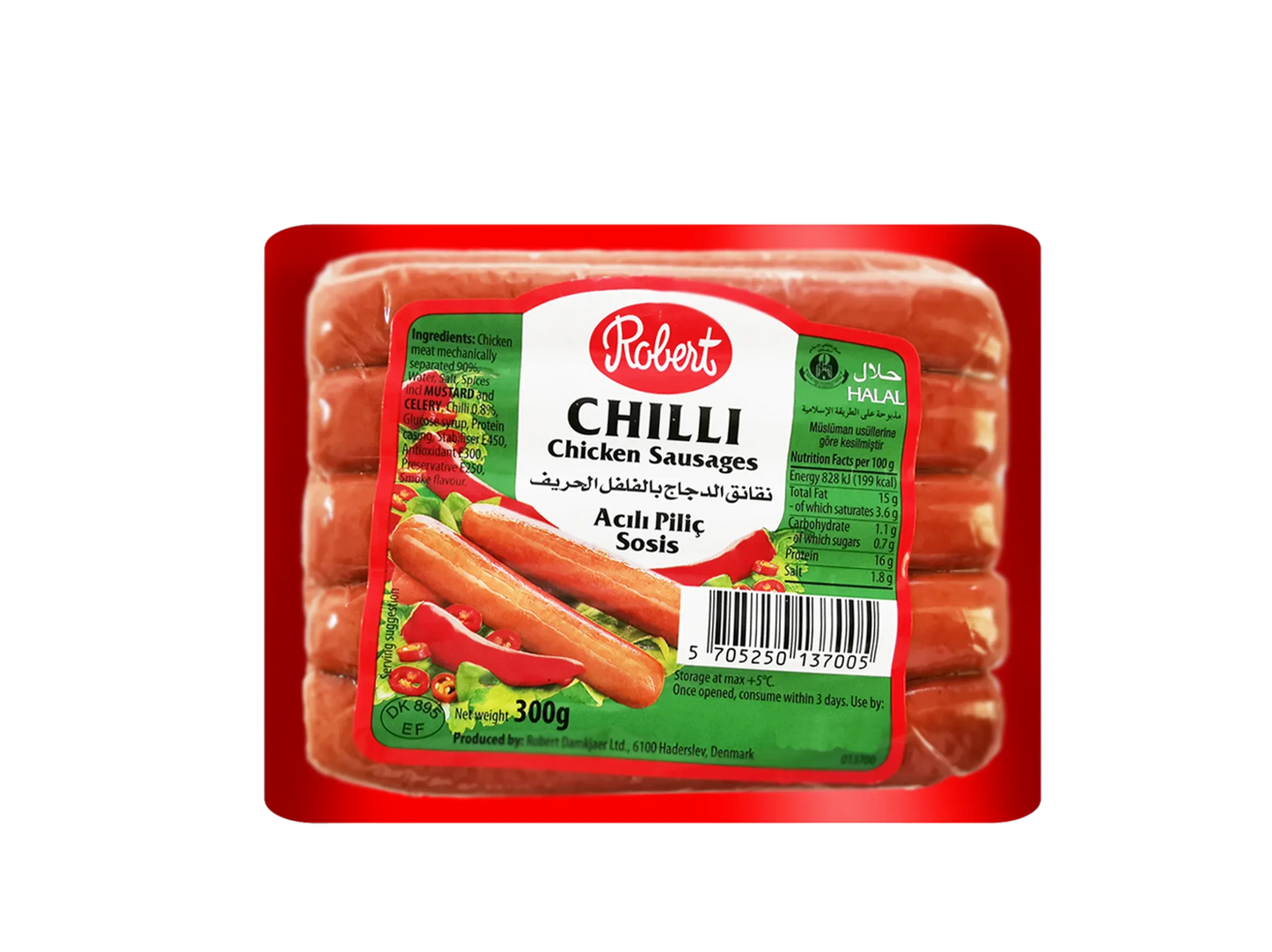 ROBERT CHICKEN CHILLI SAUSAGE 300G - Kashmir Watan Foodstores