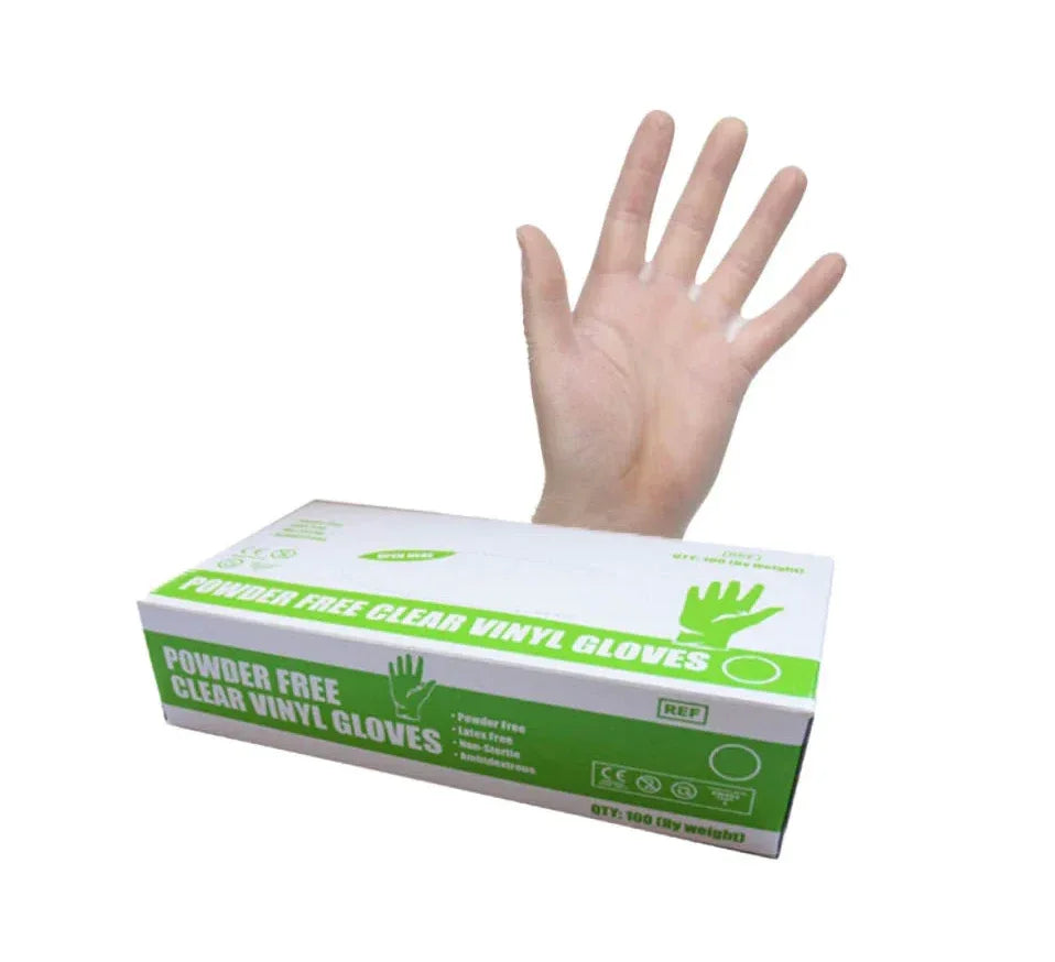 SAFECARE POWDER FREE VINYLE GLOVES SMALL - Kashmir Watan Foodstores