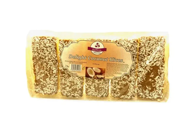 SAFFRON COCONUT SLICE 5PK - Kashmir Watan Foodstores