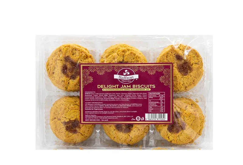 SAFFRON DELIGHT JAM BISCUITS 12pcs - Kashmir Watan Foodstores