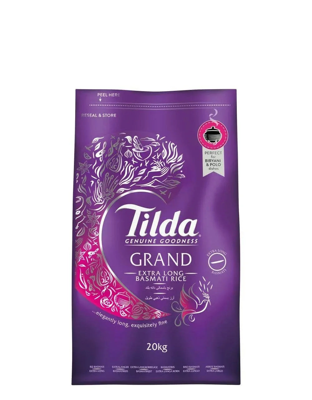 TILDA GRAND WHITE RICE 20KG - Kashmir Watan Foodstores