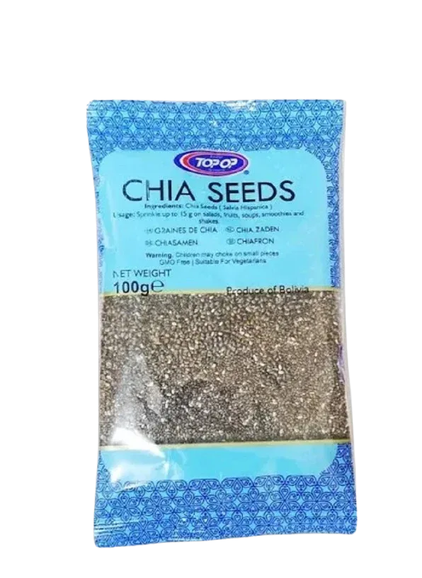 TOP OP CHIA SEED 100G - Kashmir Watan Foodstores
