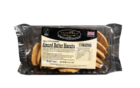 ALMOND BUTTER BISCUITS 300G (TAYYABAH) - Kashmir Watan Foodstores
