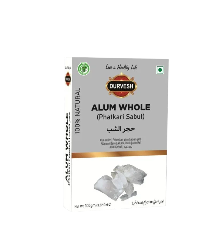 DURVESH ALUM WHOLE PHITKARI 100G - Kashmir Watan Foodstores