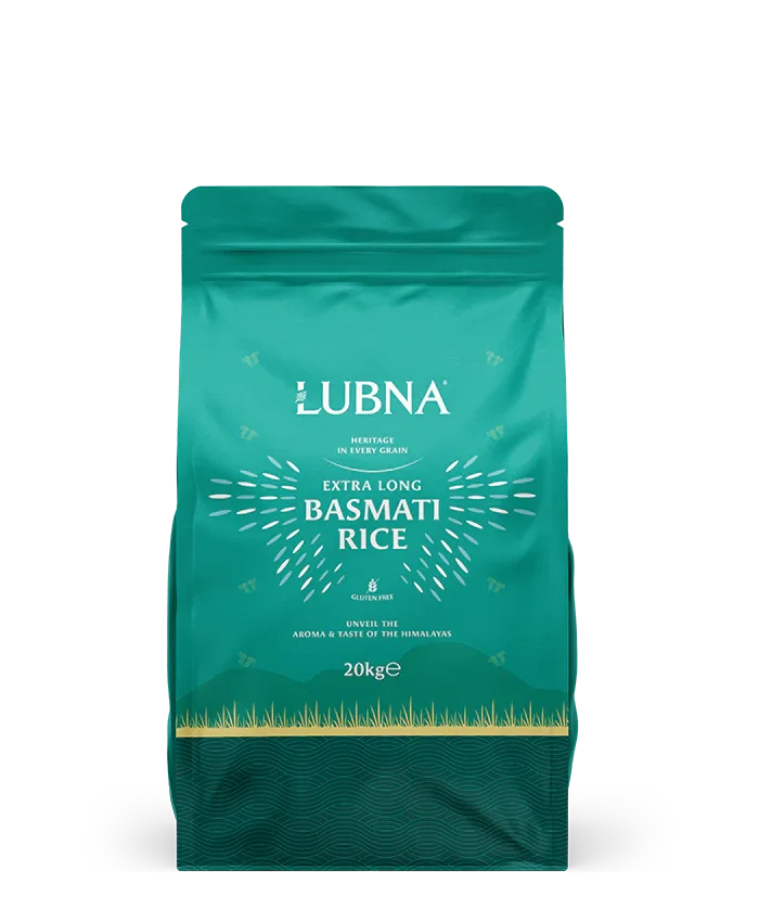 LUBNA EXTRA LONG GRAIN RICE 20KG - Kashmir Watan Foodstores