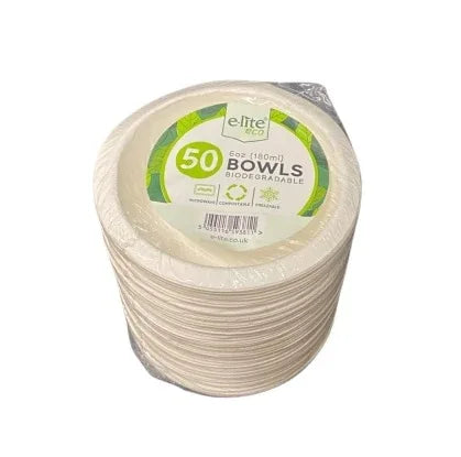 BIODEGRADEABLE BOWLS 6OZ 180ML 50PK - Kashmir Watan Foodstores