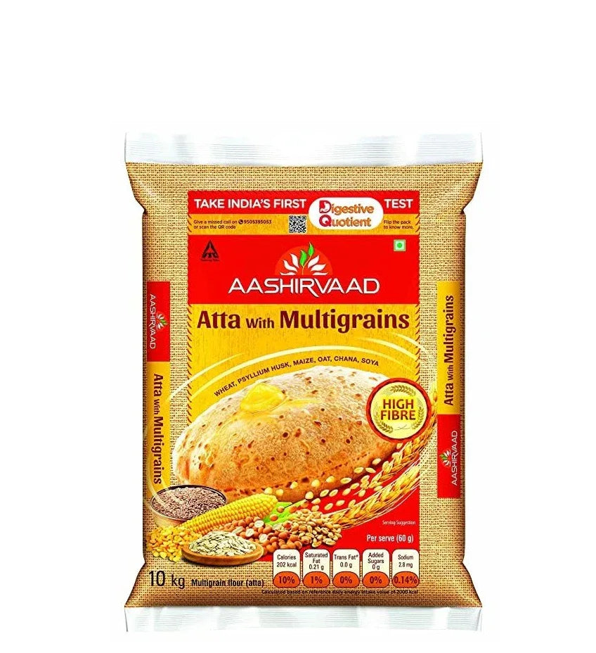AASHIRVAAD MULTIGRAIN FLOUR 10KG - Kashmir Watan Foodstores