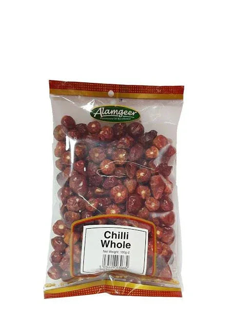 ALAMGEER CHILLI WHOLE 100G - Kashmir Watan Foodstores