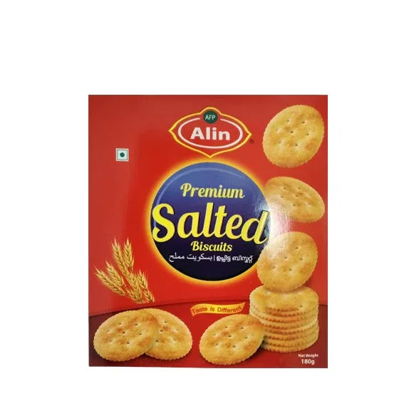 ALIN PREMIUM SALTED BISCUITS 180G - Kashmir Watan Foodstores