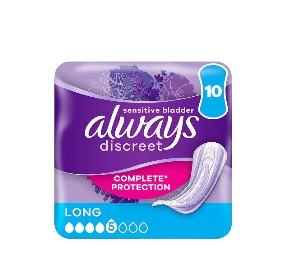 ALWAYS DISCREET LONG PADS 10'S - Kashmir Watan Foodstores