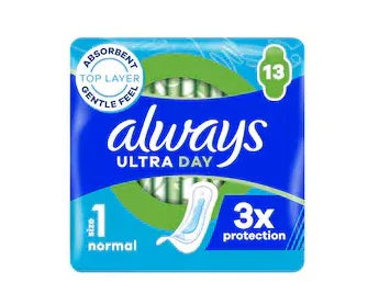 ALWAYS ULTRA DAY SIZE 1 NORMAL 13PADS - Kashmir Watan Foodstores