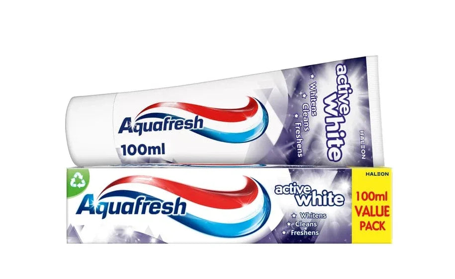 AQUA FRESH TOOTHPASTE ACTIVE WHITE 100ML - Kashmir Watan Foodstores