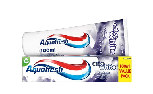 AQUA FRESH TOOTHPASTE ACTIVE WHITE 100ML - Kashmir Watan Foodstores