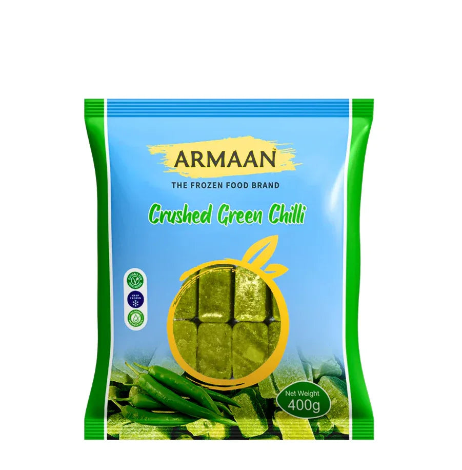 ARMAAN CRUSH GREEN CHILLI 15X400G BOX - Kashmir Watan Foodstores