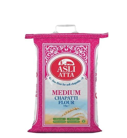 ASLI ATTA MEDIUM 10KG - Kashmir Watan Foodstores