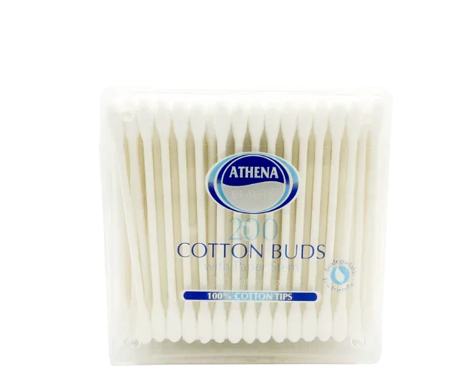 ATHENA COTTON BUDS PAPER STEM 200'S - Kashmir Watan Foodstores