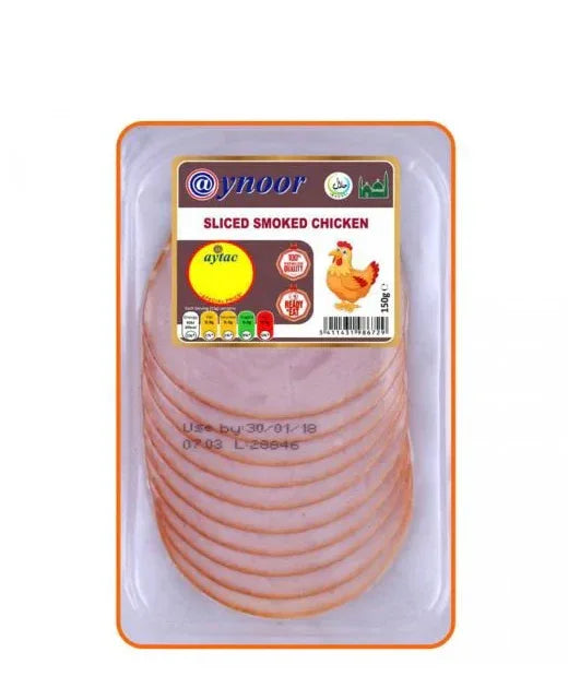 AYNOOR SLICED SMOKED CHICKEN 130G - Kashmir Watan Foodstores
