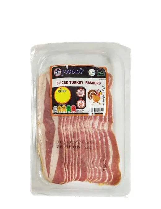 AYNOOR TURKEY SLICED RASHERS BREAST 130G - Kashmir Watan Foodstores