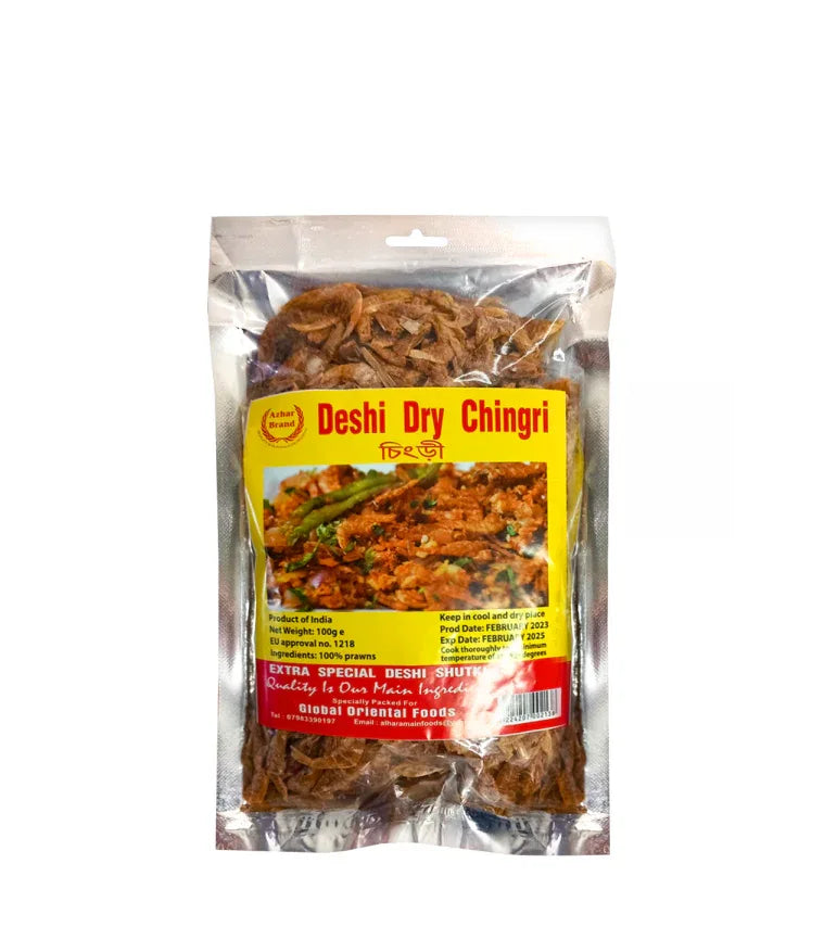 AZHAR BRAND DESHI DRY CHINGRI 100G - Kashmir Watan Foodstores