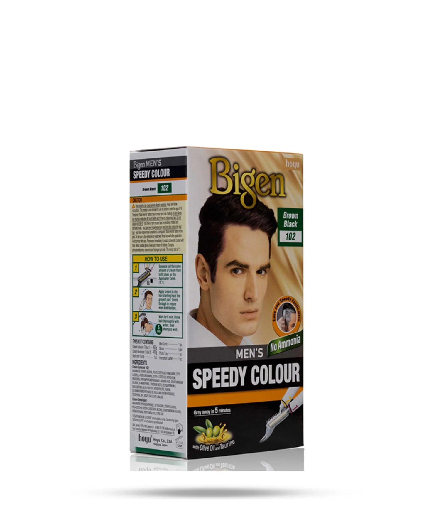 BIGEN MENS HAIR DYE 102 BRO/BLACK 80G - Kashmir Watan Foodstores