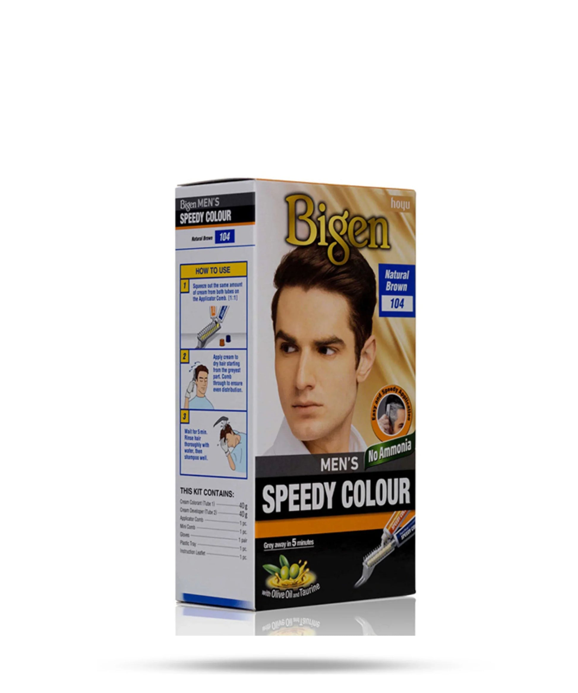 BIGEN MENS HAIR DYE 104 N/BROWN 80G - Kashmir Watan Foodstores