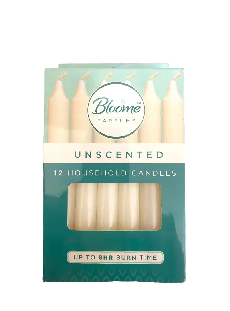 BLOOME UNSCENTED CANDLES TAPER12PK - Kashmir Watan Foodstores