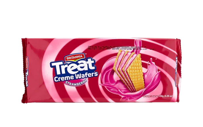 BRITANNIA CREAME WAFERS STRAWBERRY 150G - Kashmir Watan Foodstores