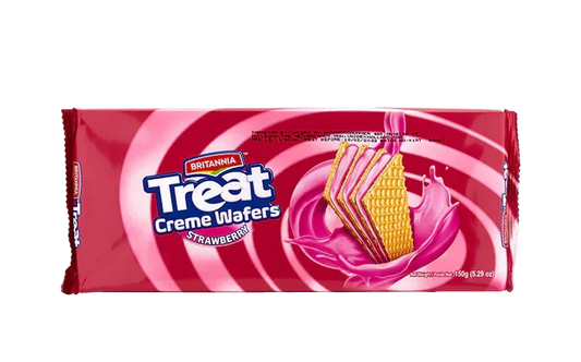 BRITANNIA CREAME WAFERS STRAWBERRY 150G - Kashmir Watan Foodstores
