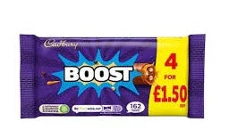 CADSBURY BOOST 4 FOR £1.50 - Kashmir Watan Foodstores