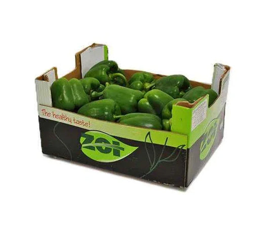 CAPSICUM GREEN BOX 5KG - Kashmir Watan Foodstores