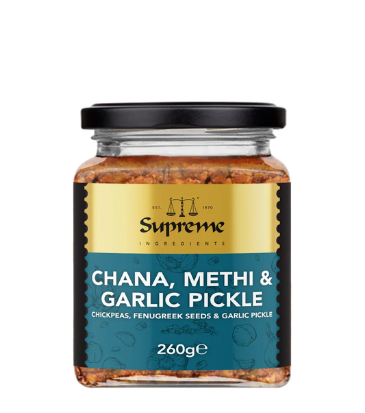 SQ CHANA METHI GARLIC PICKLE 260G - Kashmir Watan Foodstores