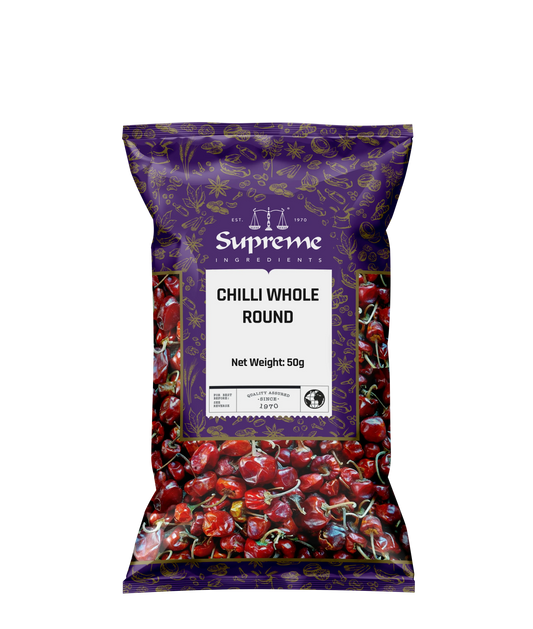 CHILLI WHOLE ROUND 50G (SUPREME QUALITY) - Kashmir Watan Foodstores