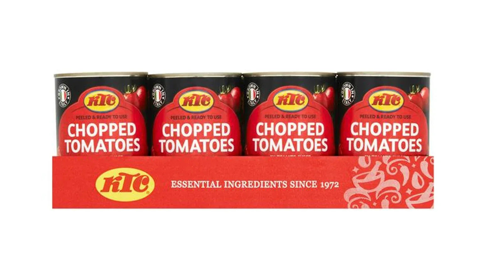KTC CHOP/PLUM TOMATO TIN CASE 12*400G - Kashmir Watan Foodstores