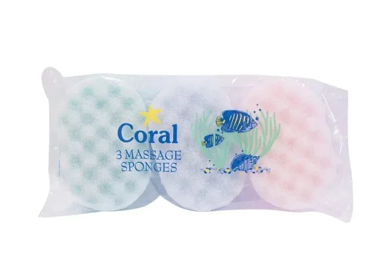 CORAL MASSAGE SPONGE 3 PACK - Kashmir Watan Foodstores